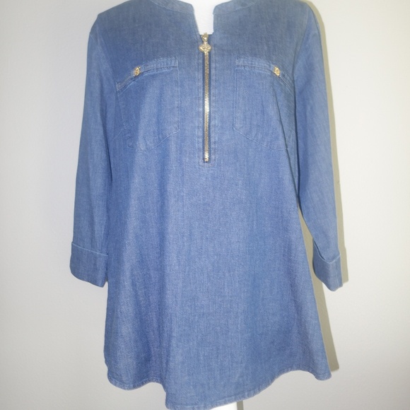 Anne Klein Tops - Anne Klein Denim Tunic